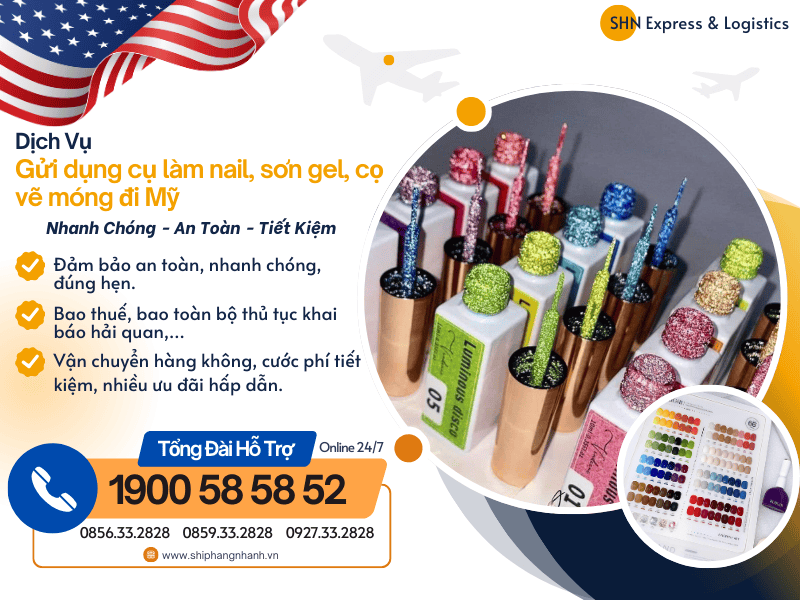 gui dung cu lam nail son gel di my
