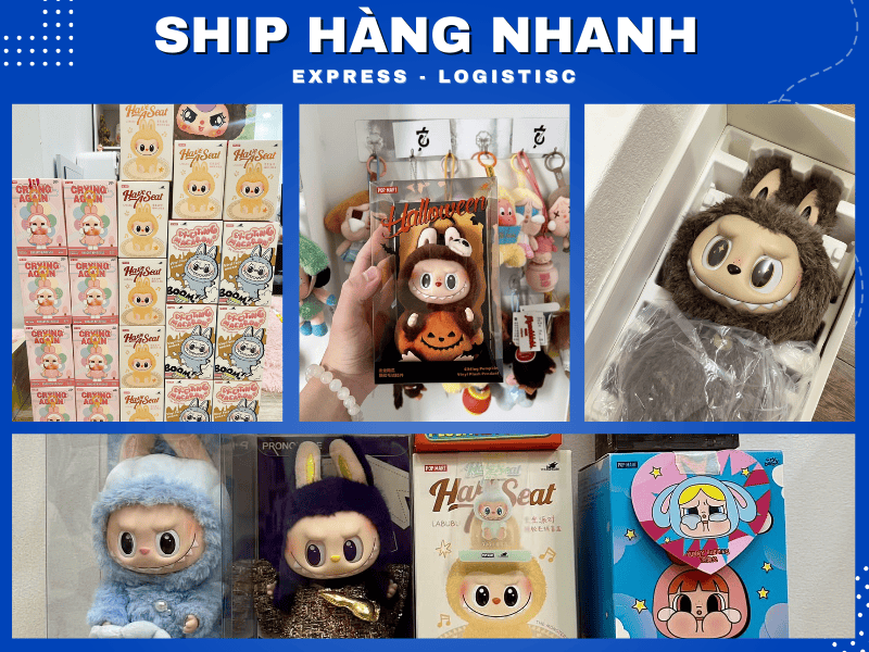 gui hop mu blindbox labubu moc khoa bup be di my