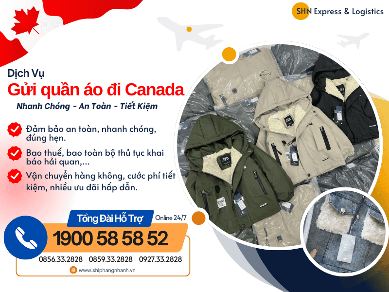 gui quan ao di canada