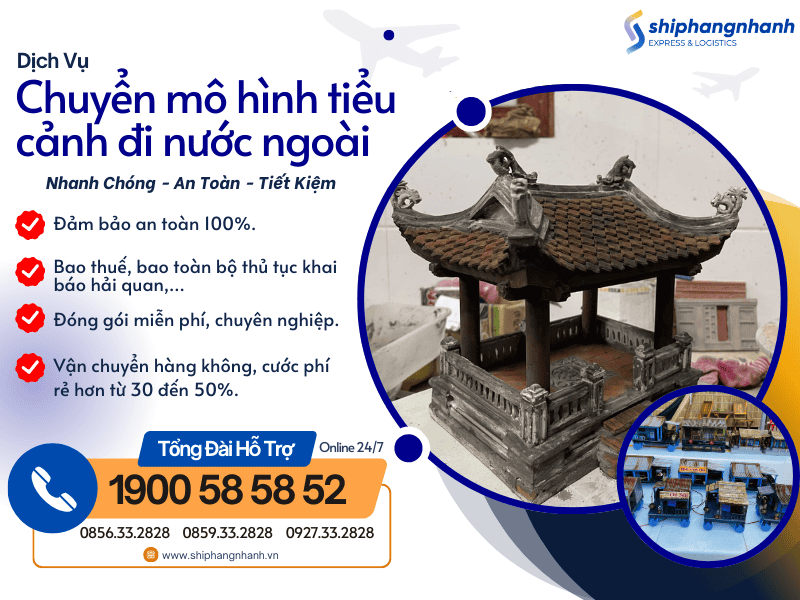 gui mo hinh tieu canh di nuoc ngoai