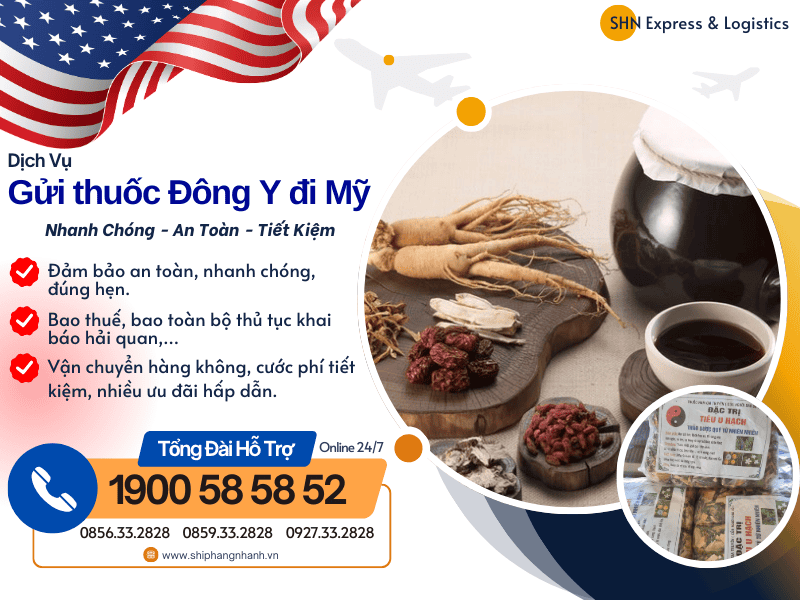 gui thuoc dong y di my